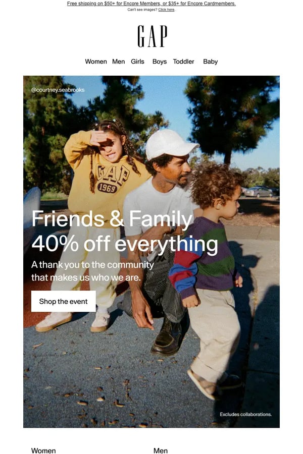 Email from Gap